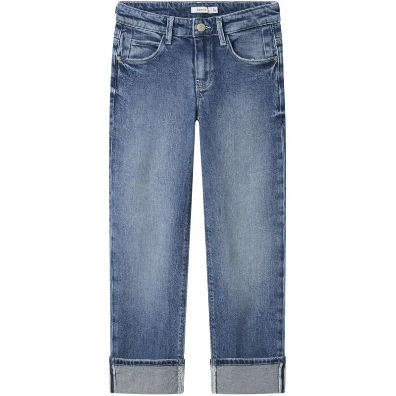 Name It Medium Blue Denim Nkfrose Straight Fold Jeans 4224-Az Noos 1