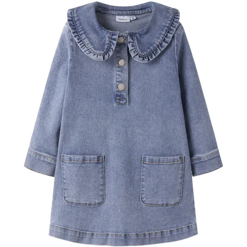 Name It Medium Blue Denim Nmfgia Dnm Ls Dress 2221-Iz D 1