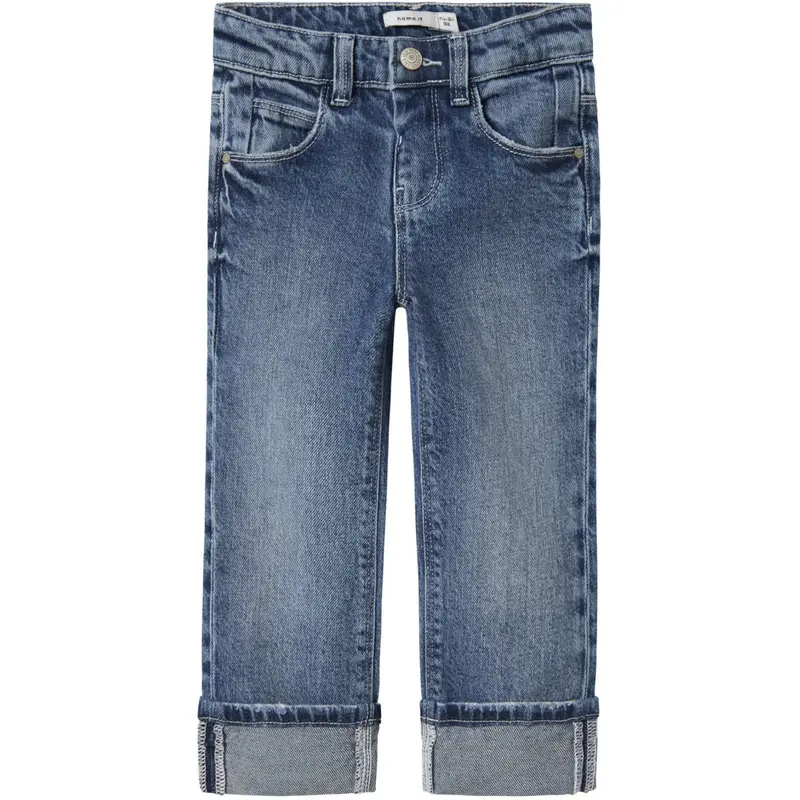 Name It Medium Blue Denim Nmfrose Straight Fold Jeans 4224-Az Noos 1