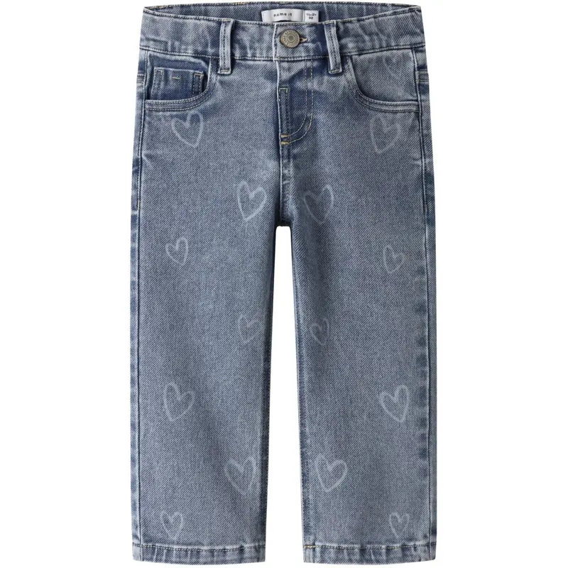 Name It Medium Blue Denim Nmfrose Straight Laser Jeans 2583-Gy B 1
