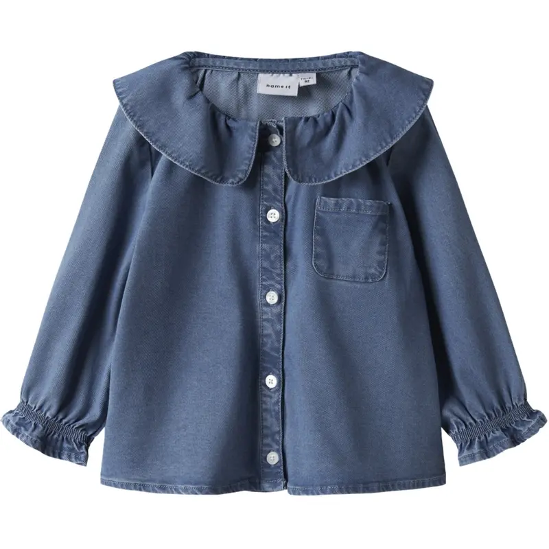 Name It Medium Blue Denim Nmfsophy Ls Dnm Shirt 2533-Yb T 1