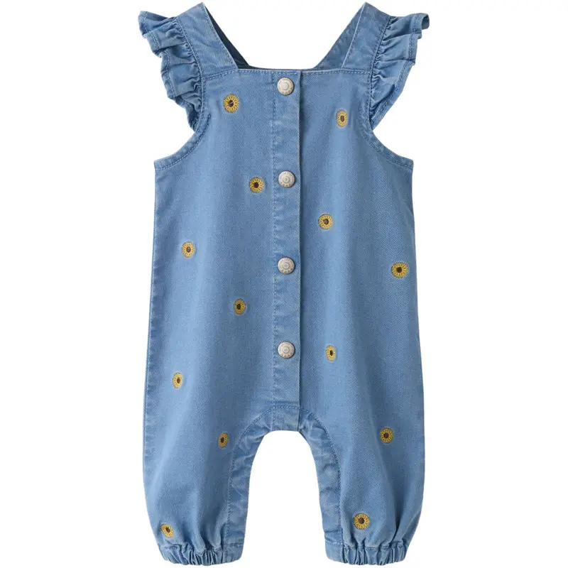 Name It Medium Blue Denim Sunflower Emb Nbfsage Dnm Overall 2232-Yb 1