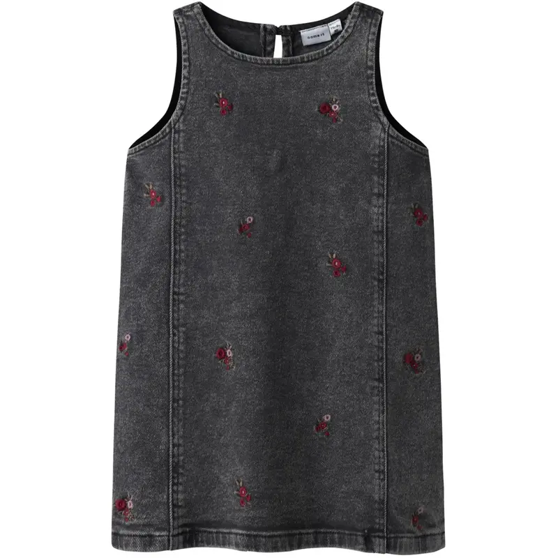 Name It Medium Grey Denim Flower Emb Nmfbrynn Emb Dnm Spencer 2006-Fr R 1