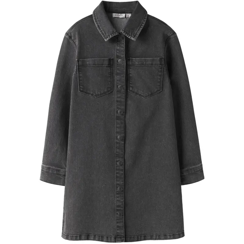 Name It Medium Grey Denim Nkfjeannie Ls Dnm Dress 2133-Ft B 1