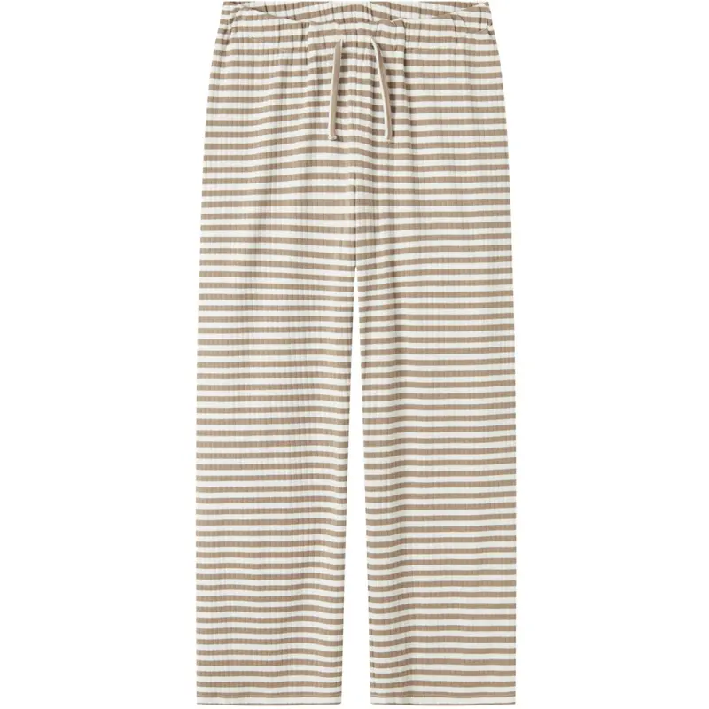 Name It Mocha Meringue W. Bright White Nkfsuraja Straight Pants Noos 1