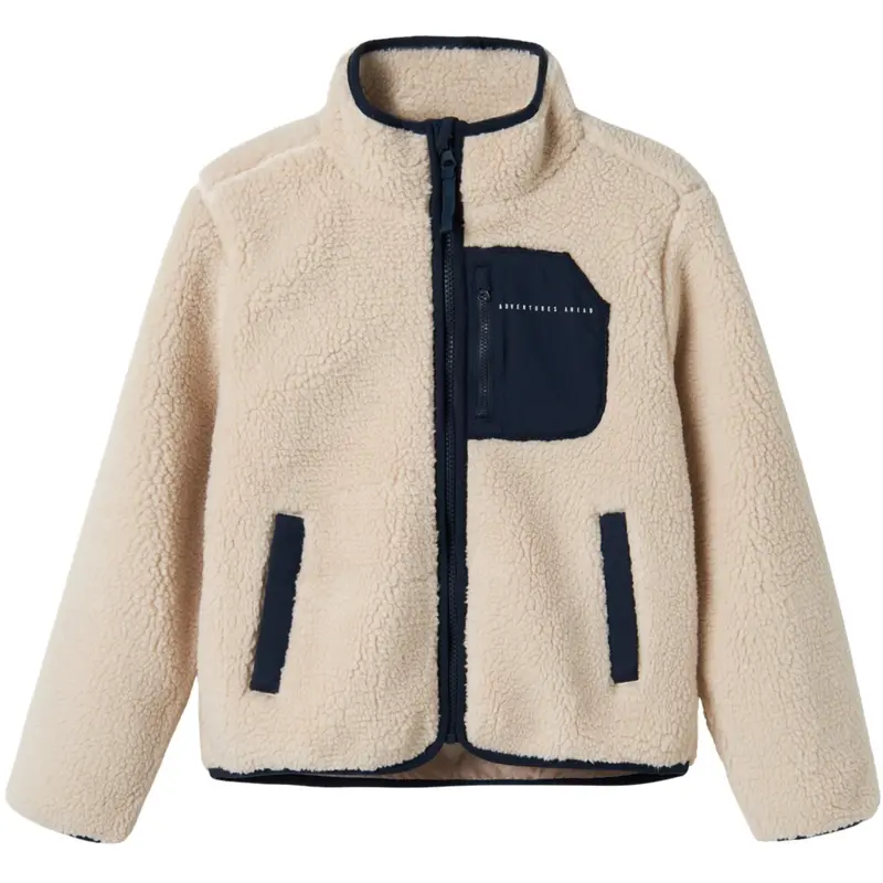 Name It Moonbeam Chest Pocket Dark Sapphire Nknmattia Sherpa Jacket Pb 1