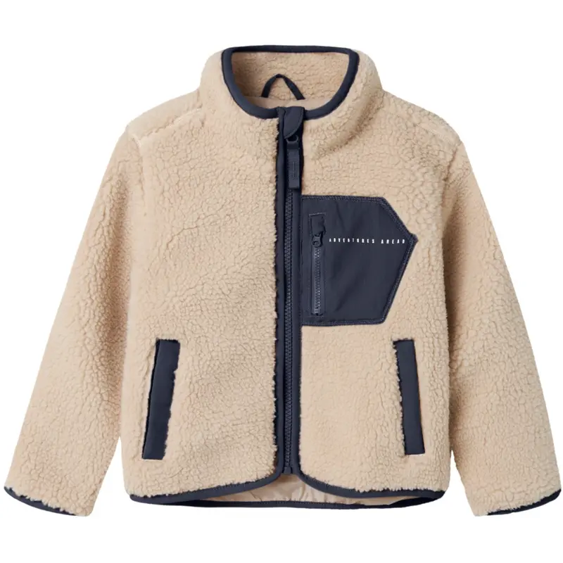 Name It Moonbeam Chest Pocket Dark Sapphire Nmnmattia Sherpa Jacket Pb 1