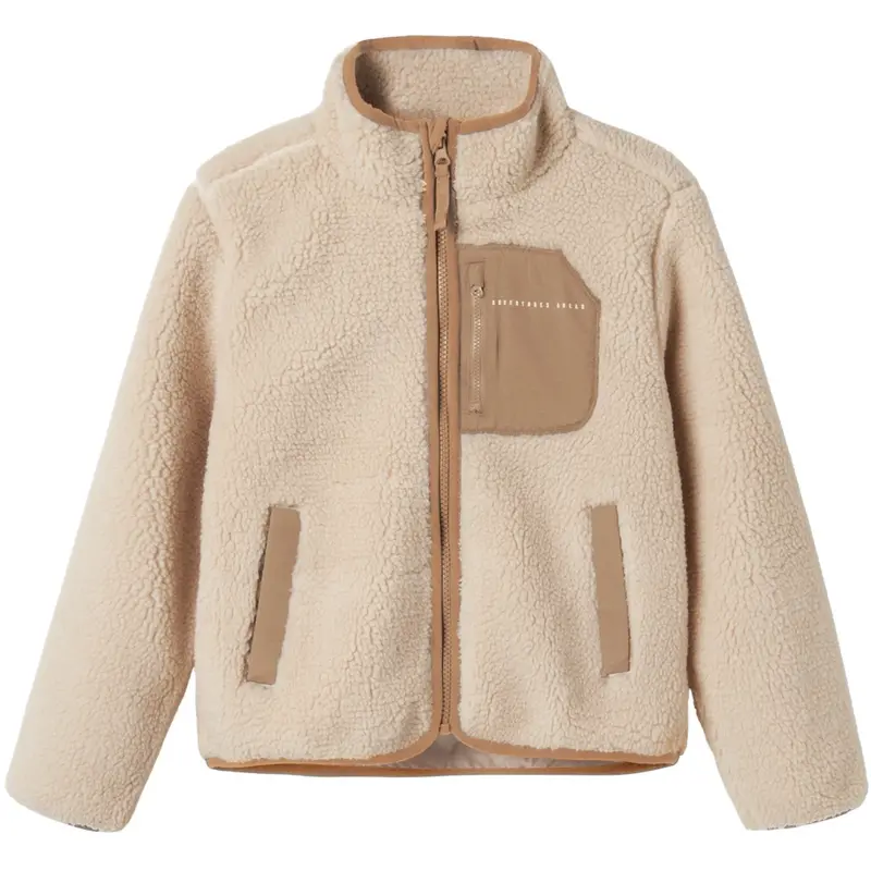 Name It Moonbeam Chest Pocket Savannah Tan Nknmattia Sherpa Jacket Pb 1