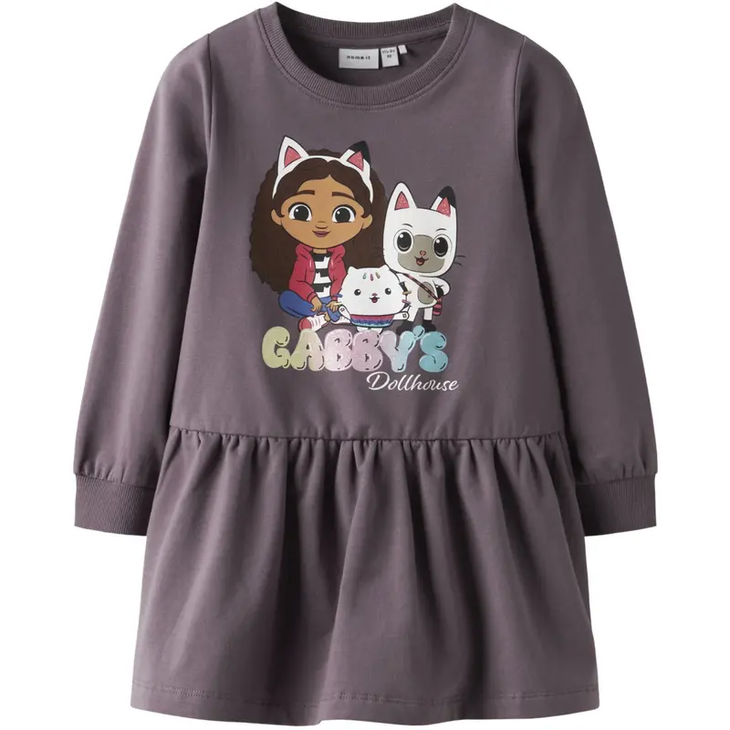 Name It Moonscape Nmfnuri Gabby Swe Dress Bru Sky 1