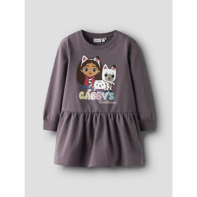 Name It Moonscape Nmfnuri Gabby Swe Dress Bru Sky 4