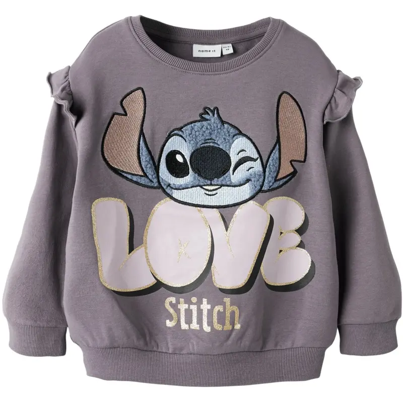 Name It Moonscape Nmfola Stitch Sweat Bru Wdi 1