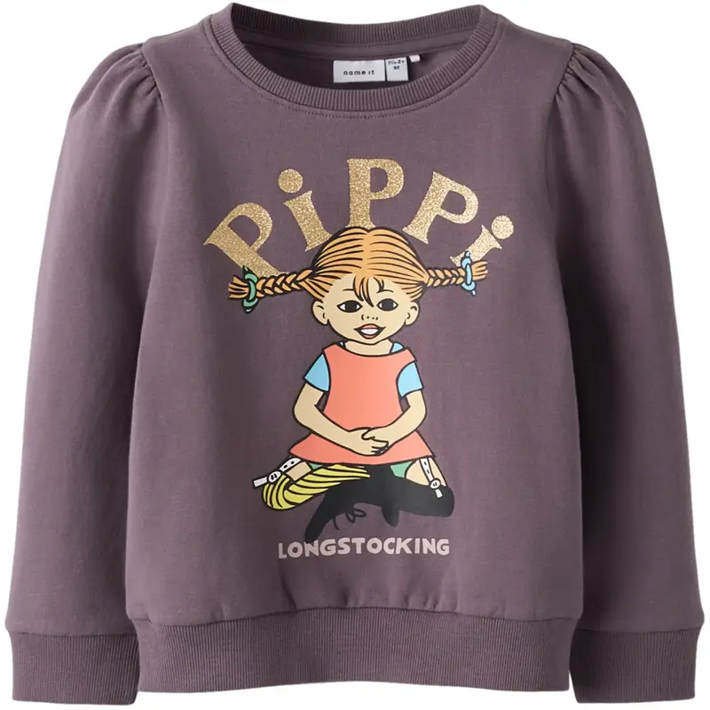 Name It Moonscape Nmfsovej Pippi Sweat Bru Sky 1