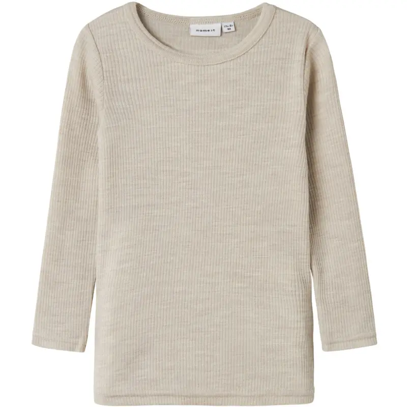 Name It Nacreous Cloud Nmnwax Wool Rib Ls Top Noos 1