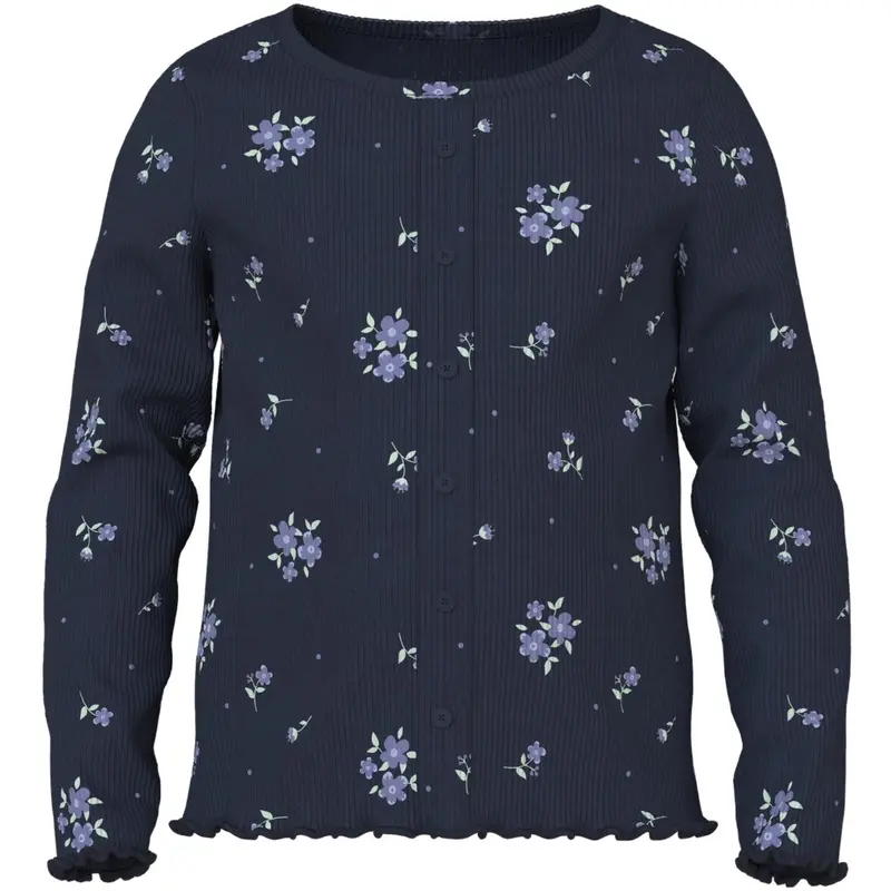 Name It Navy Blazer Blossom Aop Nmfvemia Ls Slim Top 1