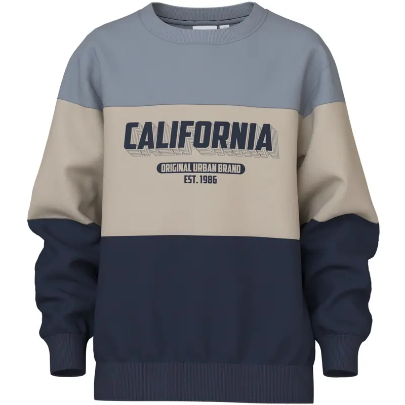 Name It Navy Blazer California Nkmvemil Ls Nreg Sweat Bru 1