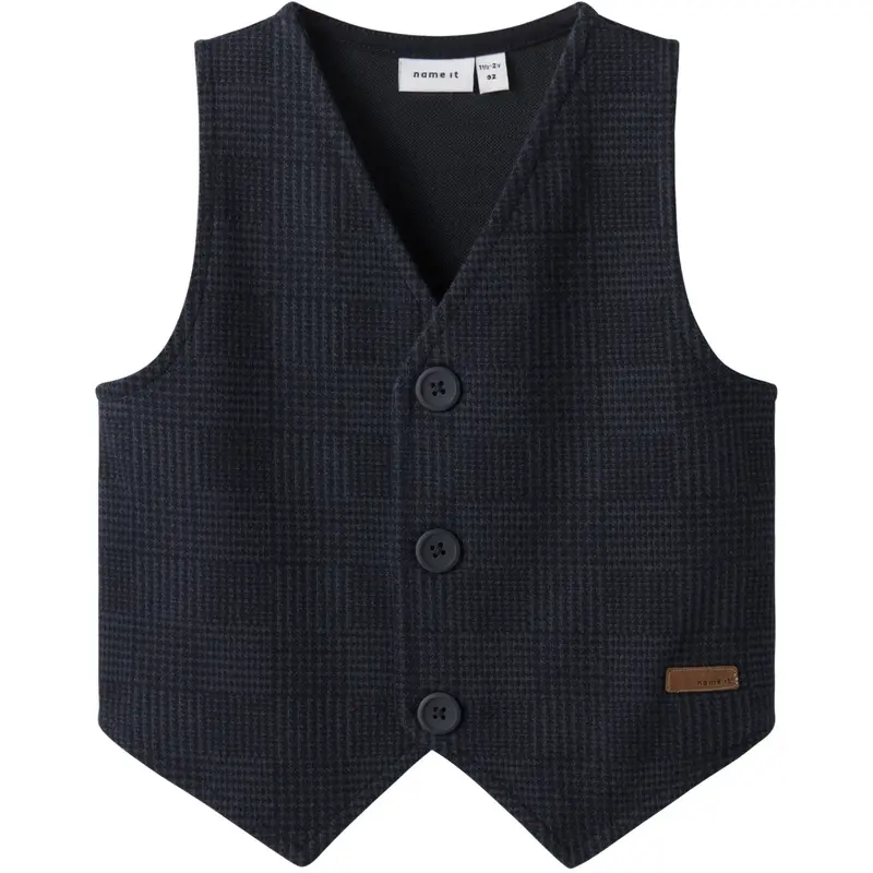 Name It Navy Blazer Check Nmmrobino Vest Unb 1