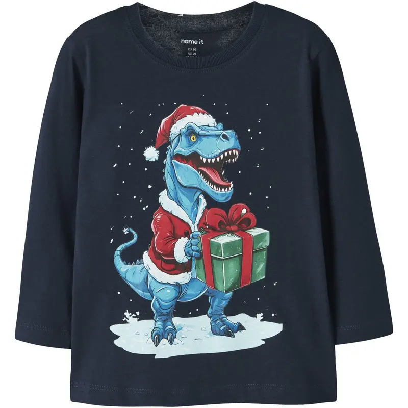 Name It Navy Blazer Dino Present Nmmvosmas Ls Nreg Top 1