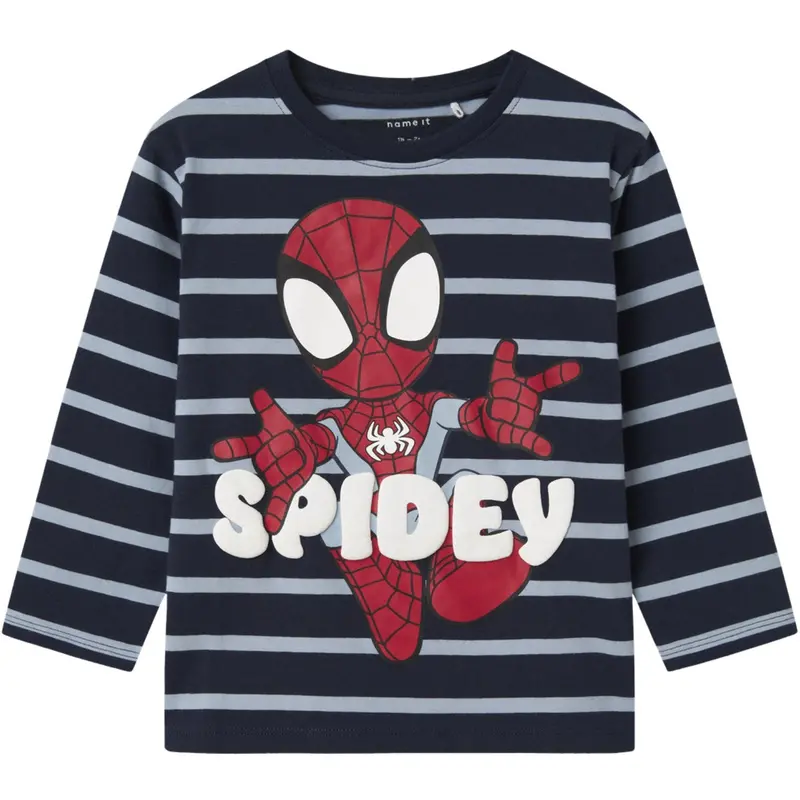 Name It Navy Blazer Dusty Blue Nmmjosue Spider Nreg Ss Top Mar 1