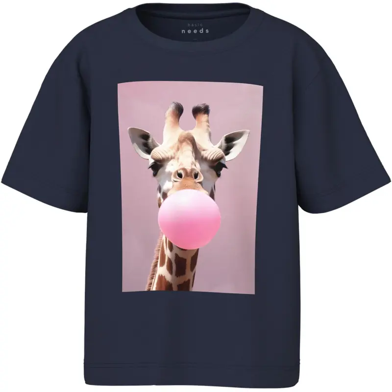 Name It Navy Blazer Giraffe Nmfvotea Ss Nreg Top 1