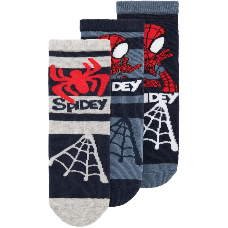 Name It Navy Blazer Manning Spidey 3-Pack Socks 1