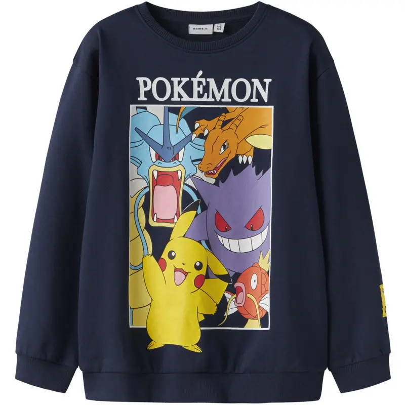 Name It Navy Blazer Nkmjobi Pokemon Nreg Sweat Bru Box Sky 1