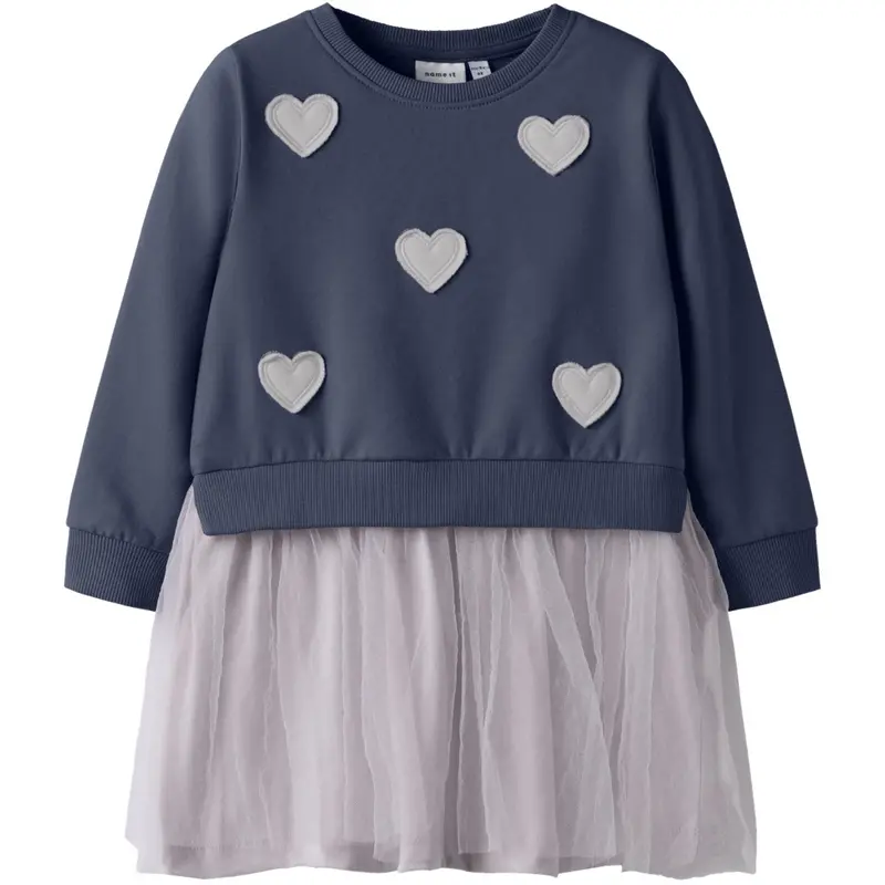 Name It Navy Blazer Nmfbianja Sweat Dress Bru 1