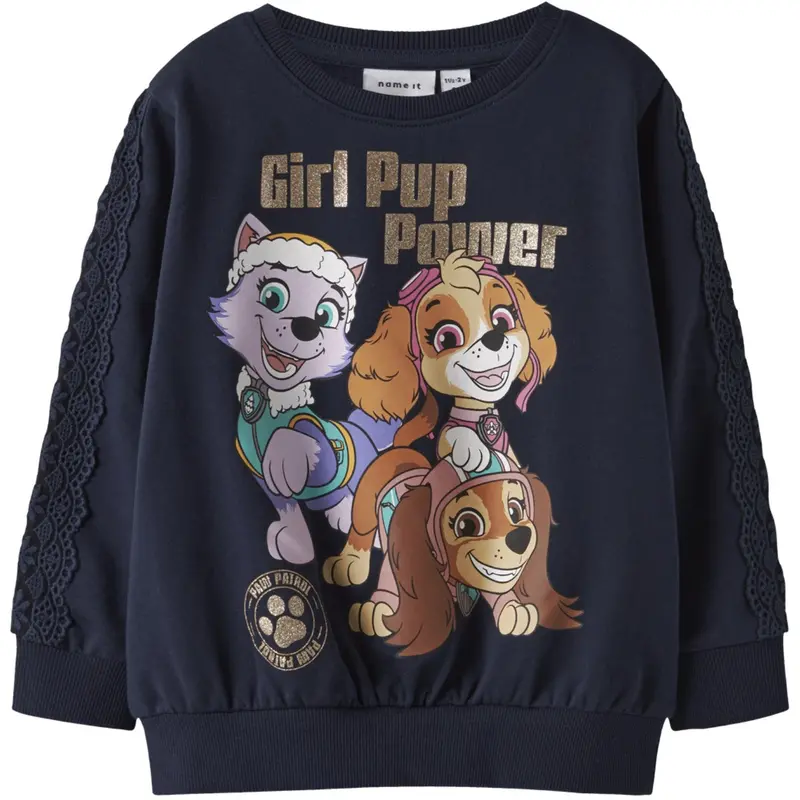 Name It Navy Blazer Nmfnaba Paw Sweat Bru Cplg 1