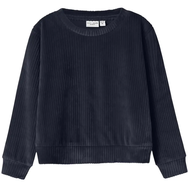 Name It Navy Blazer Nmfveloa Ls Velvet Short Top 1