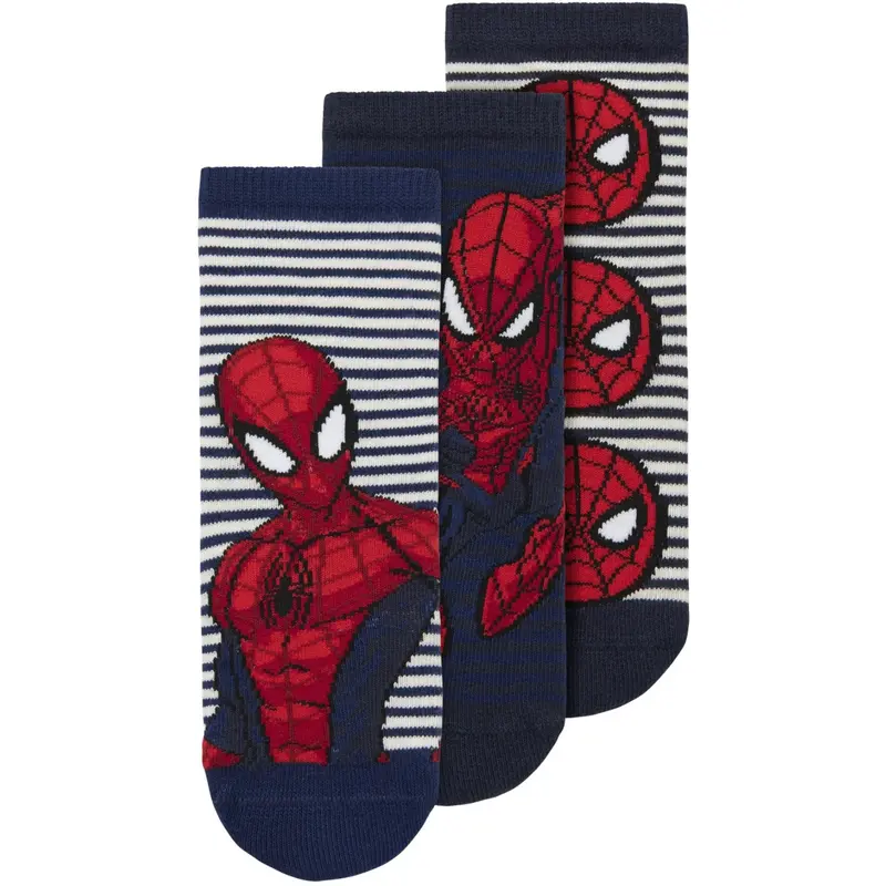 Name It Navy Blazer Nmmadus Spider 3-Pack Socks Mar 1