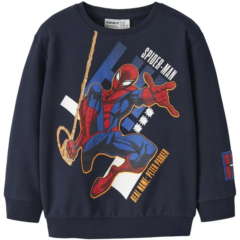 Name It Navy Blazer Nmmalbie Spider Nreg Sweat Unb Mar 1