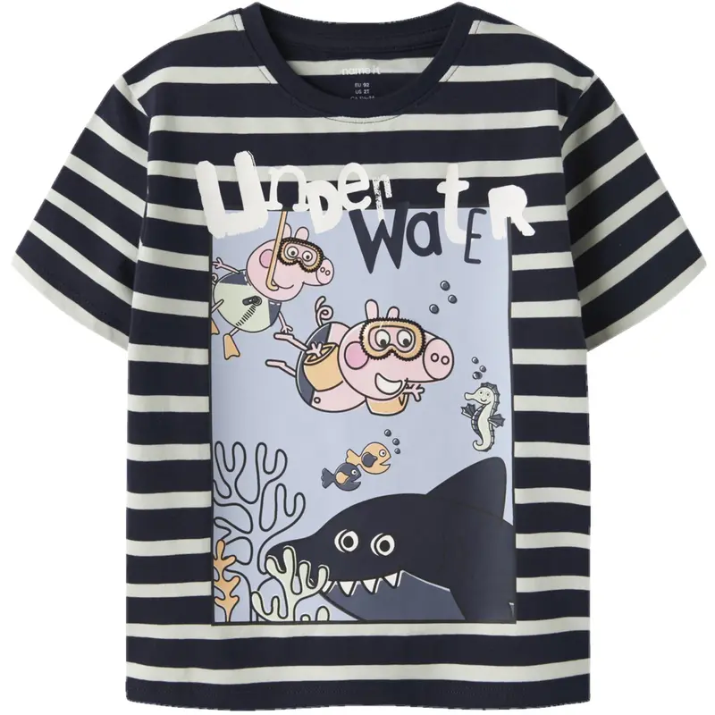 Name It Navy Blazer Nmmarrow Peppa Ss Nreg Top Cplg 1