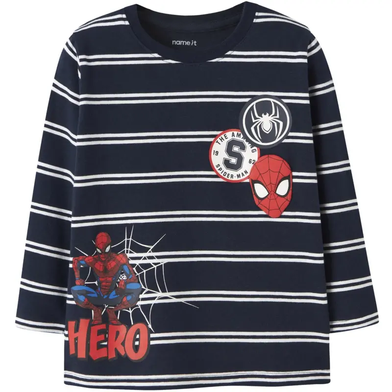 Name It Navy Blazer Nmmfreman Spider Ls Nreg Top Mar 1