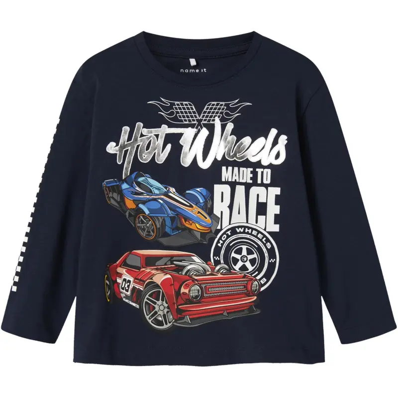 Name It Navy Blazer Nmmjarl Hotwheels Nreg Ls Top Box Sky 1