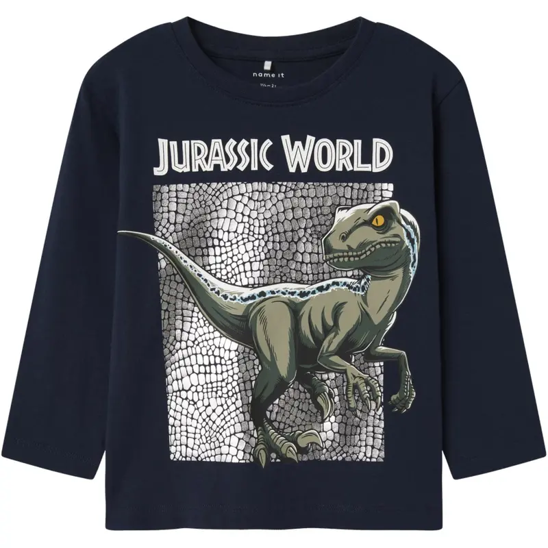 Name It Navy Blazer Nmmjewel Jurassic Nreg Ls Top Noos Sky 1
