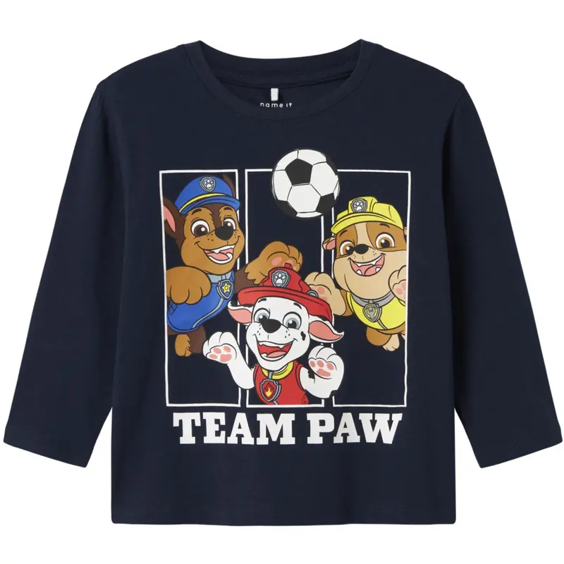 Name It Navy Blazer Nmmjoll Paw Nreg Ls Top Noos Cplg 1