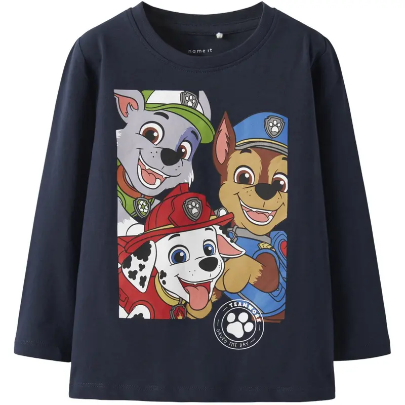 Name It Navy Blazer Nmmnitin Paw Ls Nreg Top Box Cplg 1