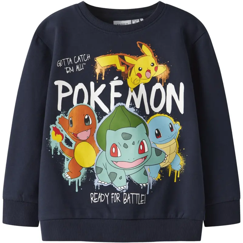 Name It Navy Blazer Nmmnoa Pokemon Nreg Sweat Bru Sky 1