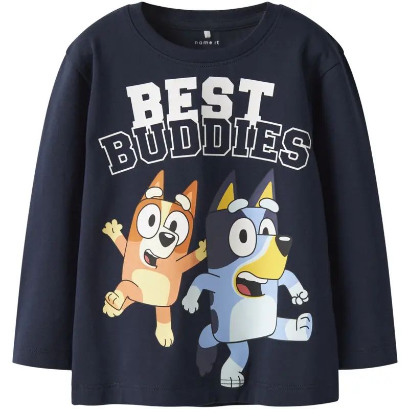 Name It Navy Blazer Nmmodin Bluey Ls Nreg Top Box Sky 1