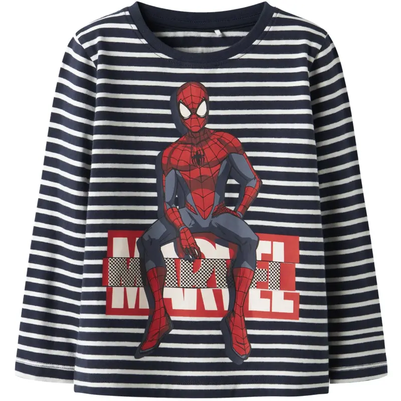 Name It Navy Blazer Nmmodys Spider Ls Nreg Top Mar 1