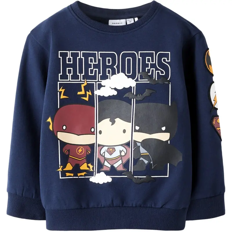 Name It Navy Blazer Nmmosmus Batman Nreg Sweat Bru Wab 1