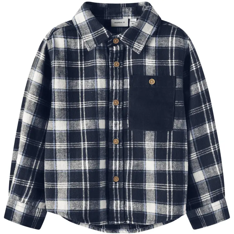 Name It Navy Blazer Nmmsanto Ls Nreg Shirt 1