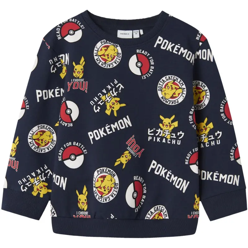 Name It Navy Blazer Nmmsilo Pokemon Nreg Sweat Bru Sky 1