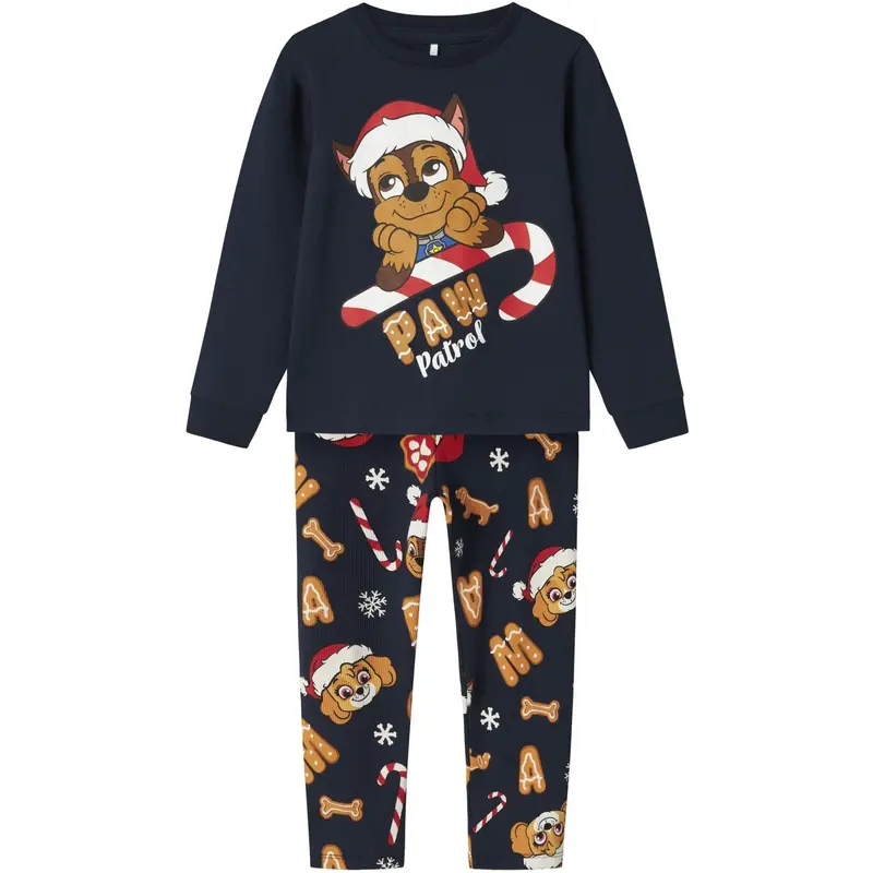Name It Navy Blazer Nmmslava Paw Ls Nightset Cplg 1