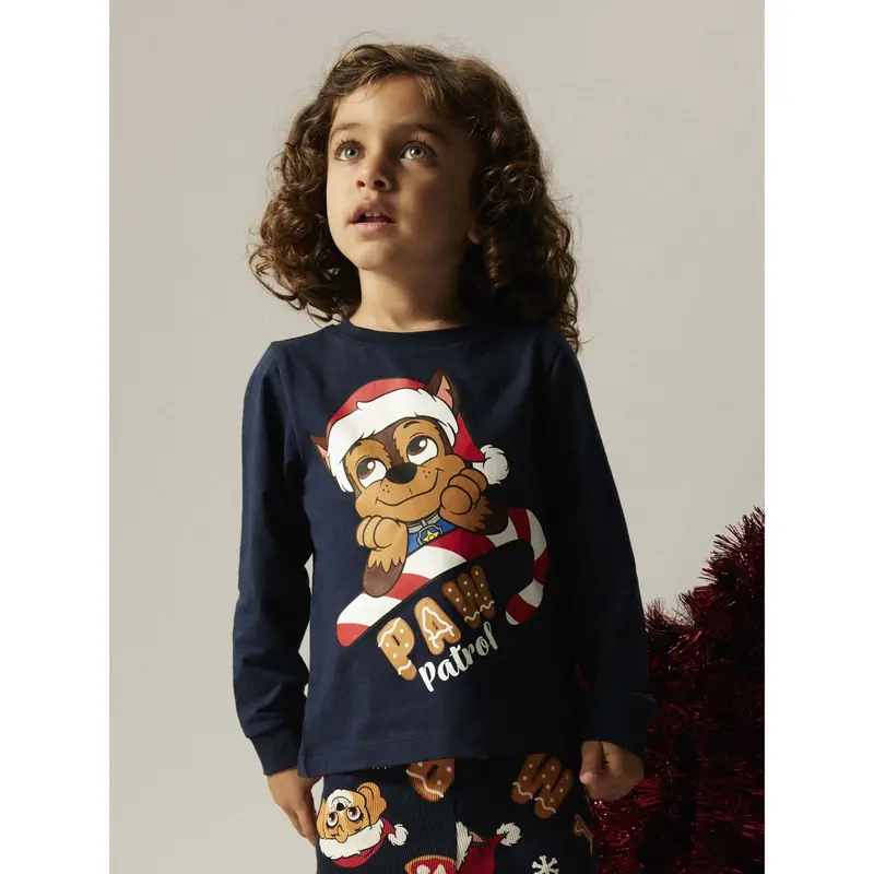 Name It Navy Blazer Nmmslava Paw Ls Nightset Cplg 3