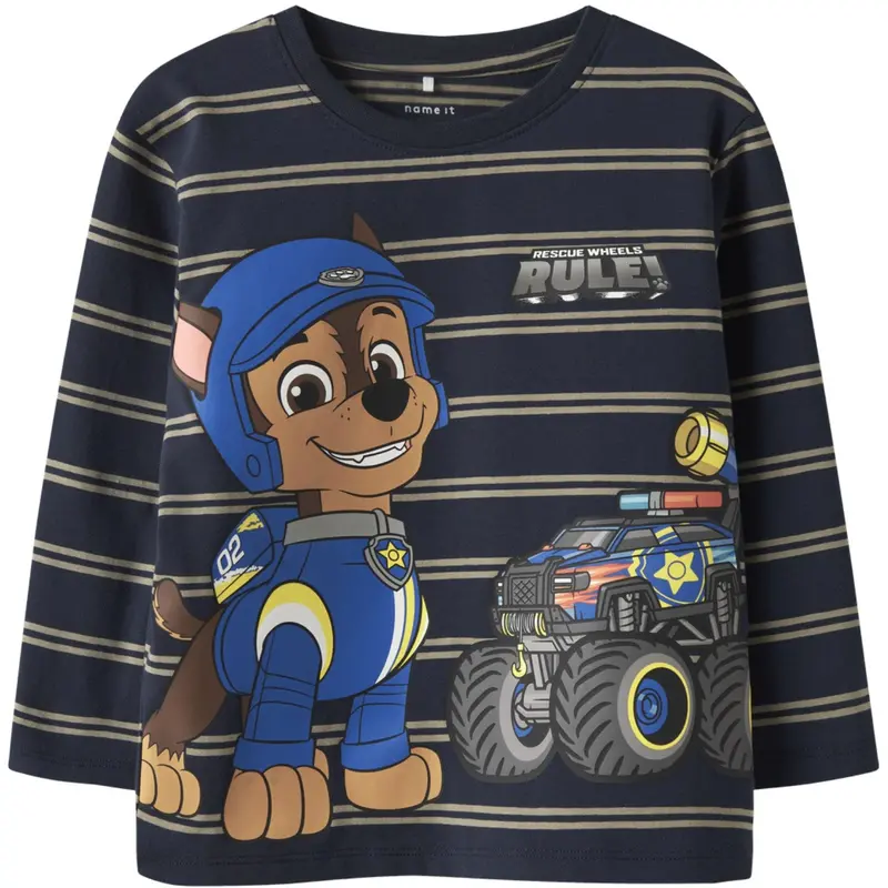 Name It Navy Blazer Nmmsofus Paw Ls Nreg Top Box Cplg 1