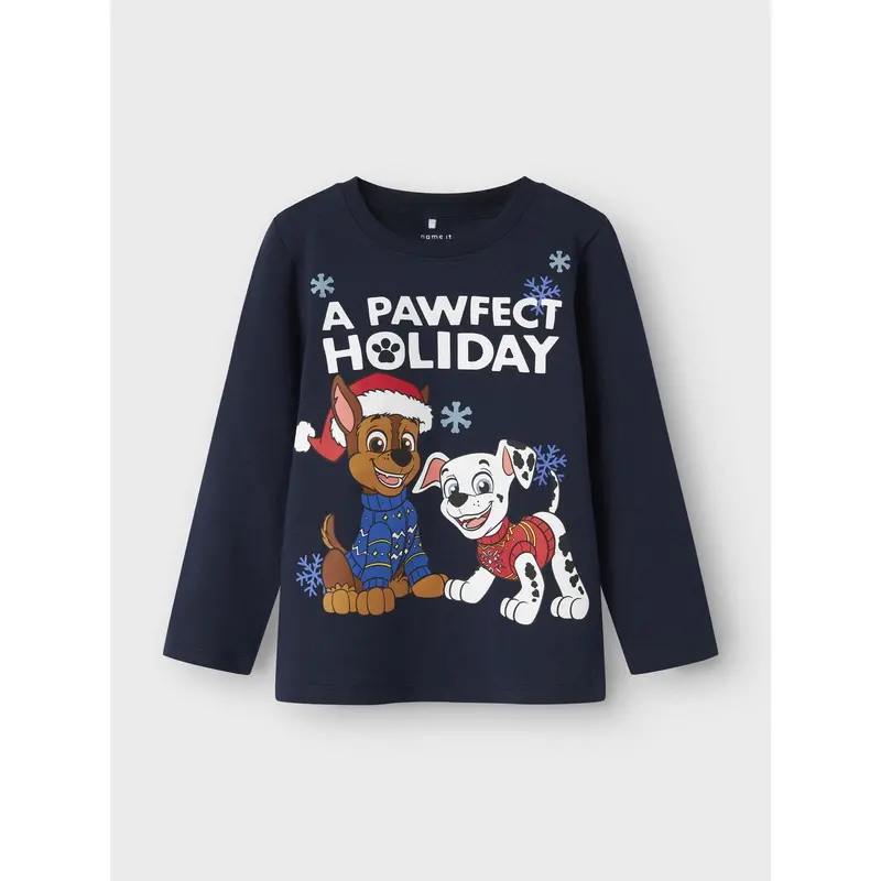 Name It Navy Blazer Nmmstellan Paw Ls Top Cplg 3
