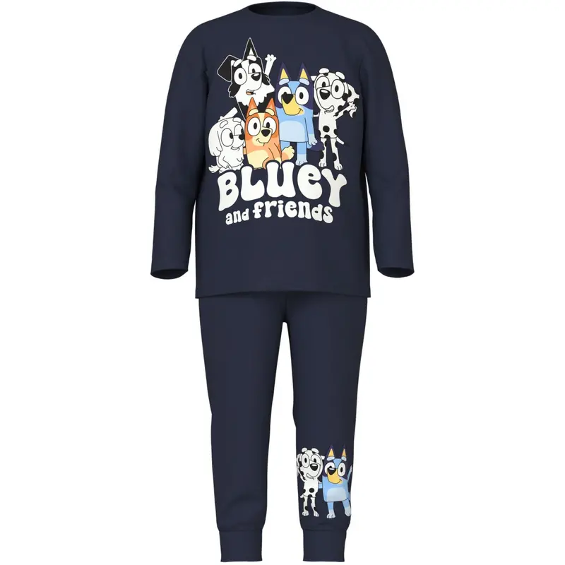 Name It Navy Blazer Nmnamu Bluey Ls Nightset Sky 1