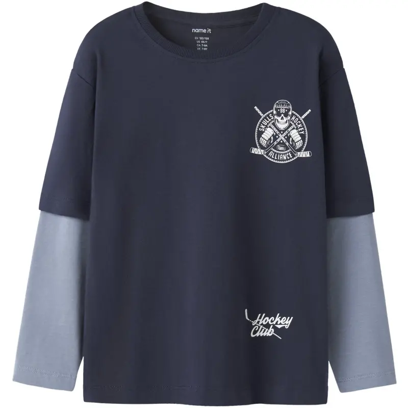 Name It Navy Blazer Skull Nkmvarto Ls Nreg Top 1