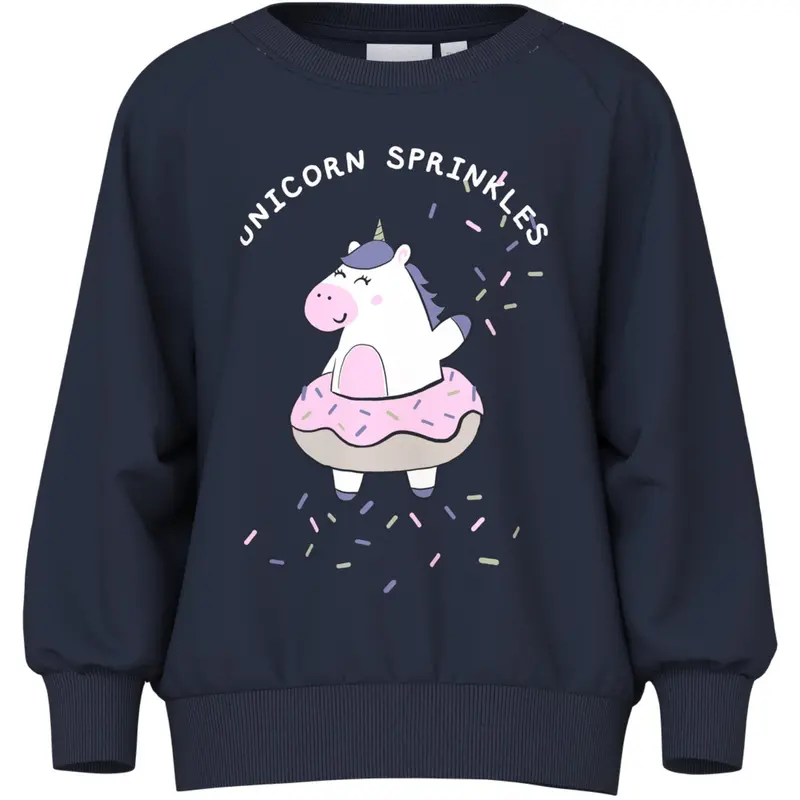 Name It Navy Blazer Unicorn Sprinkles Nmfvenus Ls Nreg Sweat Unb 1