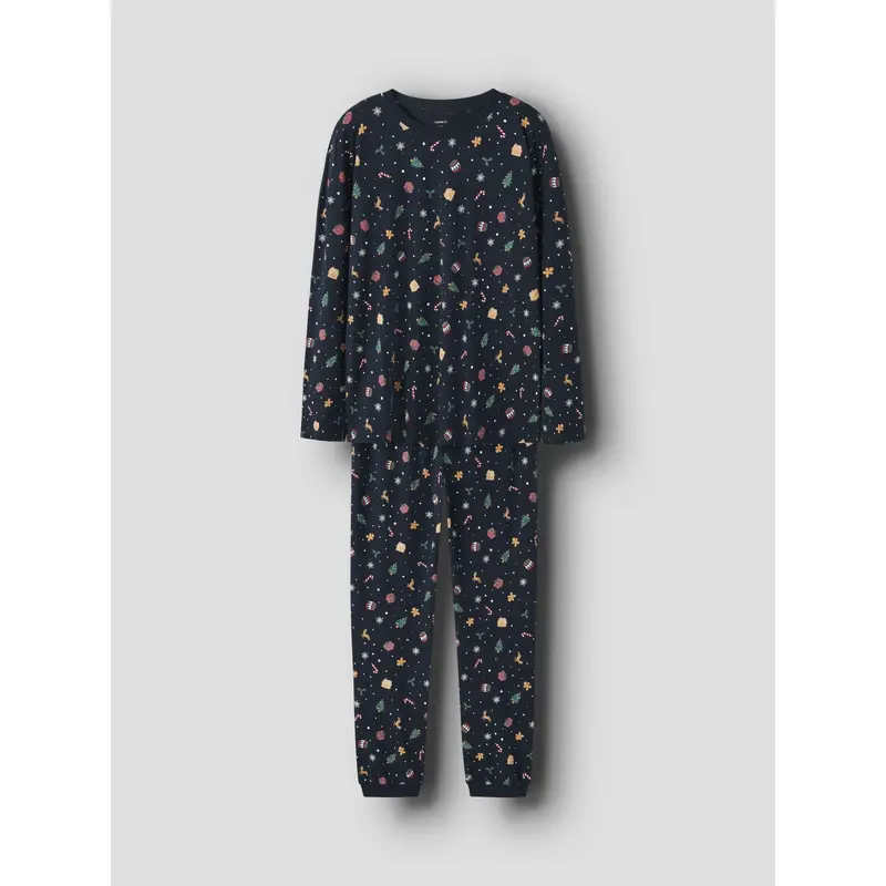 Name It Navy Blazer Xmas Aop Navy Nanvismas Ls Nightset Adult 5